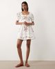 Miss Selfridge Miss Selfridge embroidered baby doll mini dress in white - 1