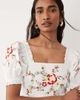 Miss Selfridge Miss Selfridge embroidered baby doll mini dress in white - 2