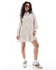 Miss Selfridge Miss Selfridge embroidered detail shirt dress in stripe print-Multi - 4