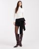 Miss Selfridge Miss Selfridge extreme bow mini skirt in black - 2