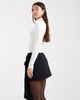 Miss Selfridge Miss Selfridge extreme bow mini skirt in black - 3