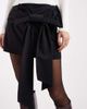 Miss Selfridge Miss Selfridge extreme bow mini skirt in black - 4