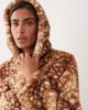Miss Selfridge Miss Selfridge faux fur bomber jacket with hood in deer-Multi - 1