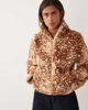 Miss Selfridge Miss Selfridge faux fur bomber jacket with hood in deer-Multi - 3