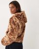 Miss Selfridge Miss Selfridge faux fur bomber jacket with hood in deer-Multi - 4