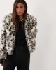 Miss Selfridge Miss Selfridge faux fur coat in dalmatian print-Multi - 1