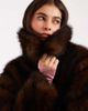 Miss Selfridge Miss Selfridge faux fur collar detail bomber jacket in chocolate-Brown - 2