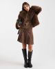 Miss Selfridge Miss Selfridge faux fur crop jacket in chocolate-Brown - 2