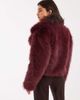 Miss Selfridge Miss Selfridge faux fur crop jacket in plum-Red - 3