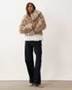 Miss Selfridge Miss Selfridge faux fur cropped jacket in animal print-Multi - 2