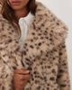 Miss Selfridge Miss Selfridge faux fur cropped jacket in animal print-Multi - 4