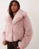 Miss Selfridge Miss Selfridge faux fur cropped jacket in pink - 1