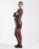 Miss Selfridge Miss Selfridge faux leather croc micro shorts-Brown - 3