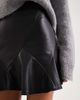 Miss Selfridge Miss Selfridge faux leather flippy skirt in black - 4