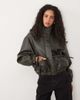 Miss Selfridge Miss Selfridge faux leather funnel neck bomber jacket in black-Brown - 2