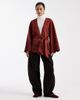 Miss Selfridge Miss Selfridge faux suede cutwork jacket in burgundy-Brown - 2