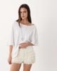 Miss Selfridge Miss Selfridge festival ruffle lace micro shorts in cream-White - 1