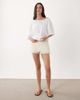 Miss Selfridge Miss Selfridge festival ruffle lace micro shorts in cream-White - 2