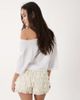 Miss Selfridge Miss Selfridge festival ruffle lace micro shorts in cream-White - 4