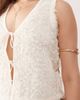 Miss Selfridge Miss Selfridge festival ruffle tie front vest-White - 3