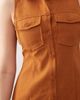 Miss Selfridge Miss Selfridge festival suedette sleeveless dress in tan-Brown - 2