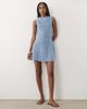 Miss Selfridge Miss Selfridge fitted denim mini dress in mid wash-Blue - 2