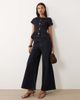 Miss Selfridge Miss Selfridge flare denim jean in indigo - part of a set-Blue - 1