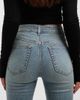 Miss Selfridge Miss Selfridge flare jeans in dirty wash-Blue - 4