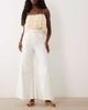 Miss Selfridge Miss Selfridge flared denim jeans in cream - part of a set-White - 1
