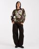 Miss Selfridge Miss Selfridge floral knit sweater in chocolate-Multi - 3