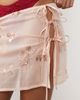 Miss Selfridge Miss Selfridge floral sequined mini tie side beach sarong in rose gold - 3