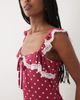 Miss Selfridge Miss Selfridge flutter straps cami midaxi dress in polka dots-pink - 3