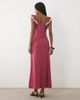 Miss Selfridge Miss Selfridge flutter straps cami midaxi dress in polka dots-pink - 4