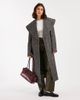 Miss Selfridge Miss Selfridge formal shawl collar wrap coat in herringbone-Multi - 1