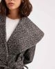 Miss Selfridge Miss Selfridge formal shawl collar wrap coat in herringbone-Multi - 3