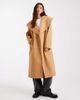 Miss Selfridge Miss Selfridge formal wrap coat in camel-Brown - 1