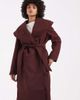 Miss Selfridge Miss Selfridge formal wrap coat in chocolate-Brown - 3