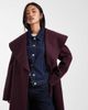 Miss Selfridge Miss Selfridge formal wrap coat in plum-Purple - 3