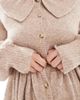 Miss Selfridge Miss Selfridge frill collar peplum hem cardigan in camel-Neutral - 4