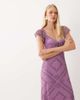 Miss Selfridge Miss Selfridge frill sleeve midaxi dress in purple tapestry print - 1