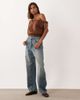 Miss Selfridge Miss Selfridge gathered off the shoulder top with deep waistband and lace trim in brown - 3