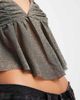 Miss Selfridge Miss Selfridge gold puff sleeve blouse - 3