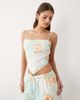 Miss Selfridge Miss Selfridge handkerchief top in tropical print - part of a set-Multi - 2