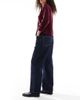 Miss Selfridge Miss Selfridge high rise contrast stitch straight leg jeans in indigo-Navy - 2