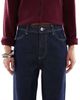 Miss Selfridge Miss Selfridge high rise contrast stitch straight leg jeans in indigo-Navy - 4