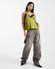 Miss Selfridge Miss Selfridge jacquard and lace cami with scarf in green - 2