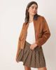 Miss Selfridge Miss Selfridge jersey plaid pleated skort-Brown - 2