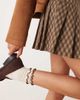 Miss Selfridge Miss Selfridge jersey plaid pleated skort-Brown - 3