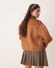 Miss Selfridge Miss Selfridge jersey plaid pleated skort-Brown - 4