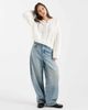 Miss Selfridge Miss Selfridge knit cable Henley sweater-White - 2